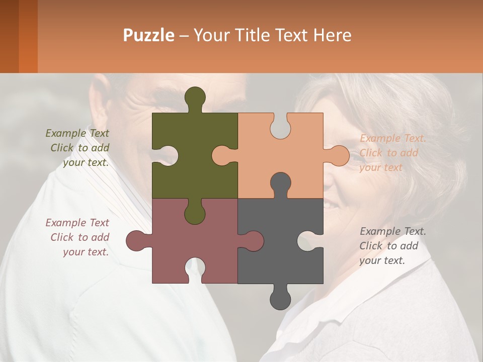 Greyhaired Male Couple PowerPoint Template