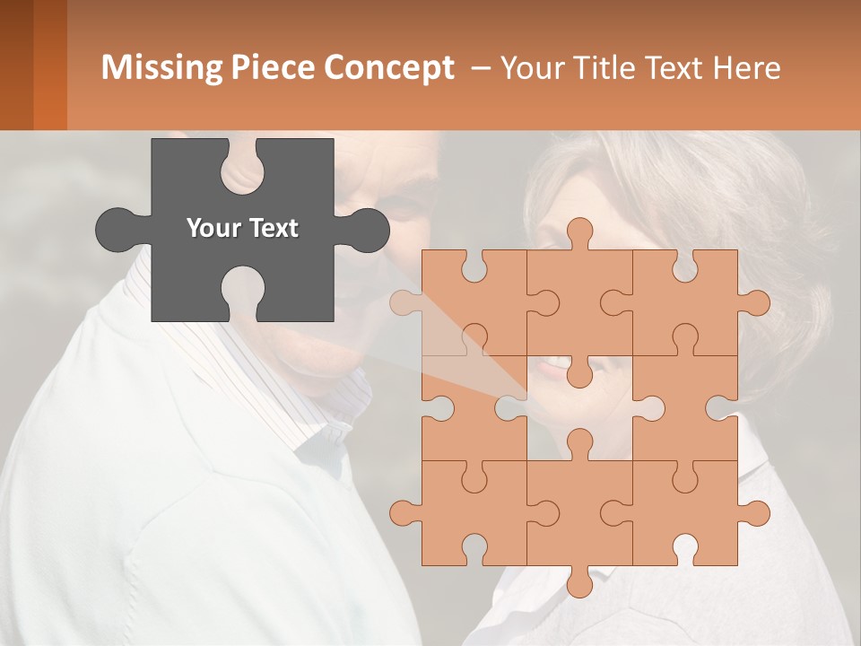 Greyhaired Male Couple PowerPoint Template