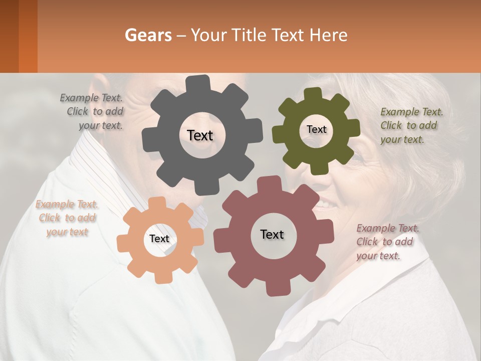 Greyhaired Male Couple PowerPoint Template