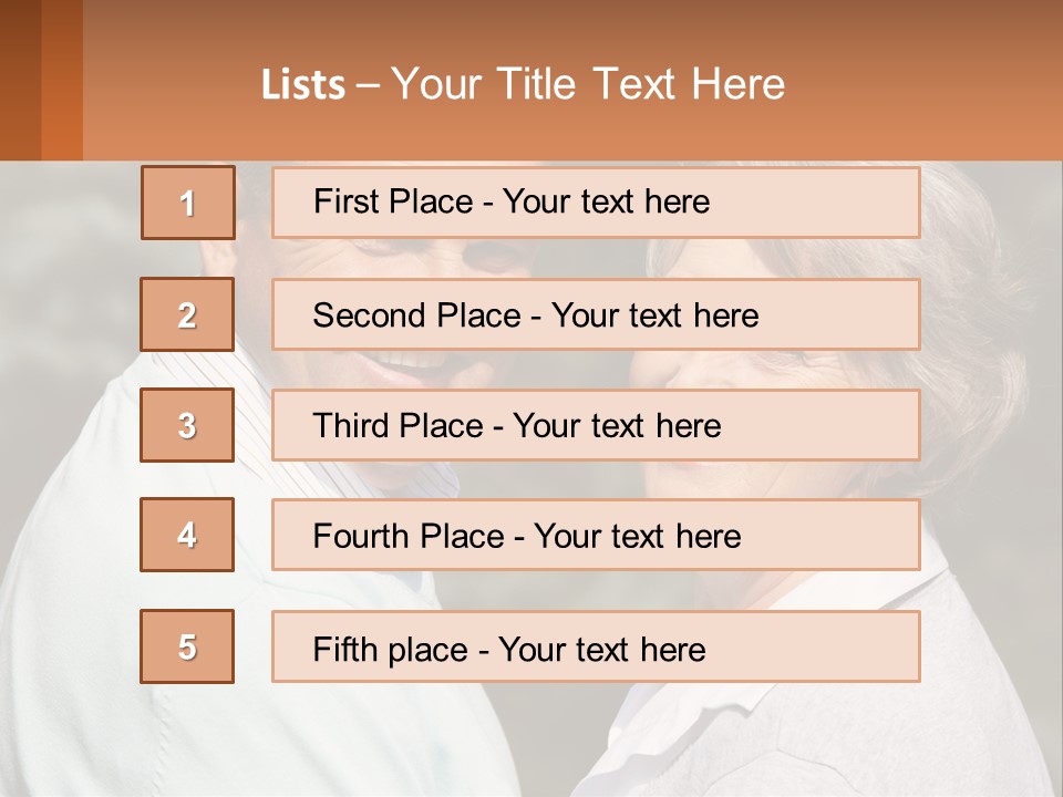 Greyhaired Male Couple PowerPoint Template