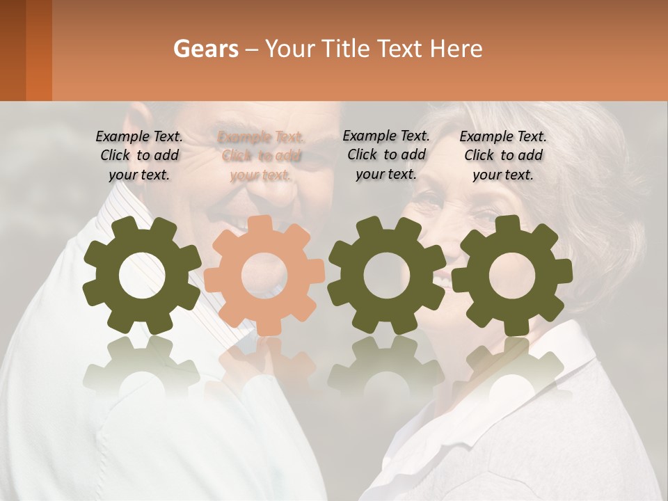 Greyhaired Male Couple PowerPoint Template