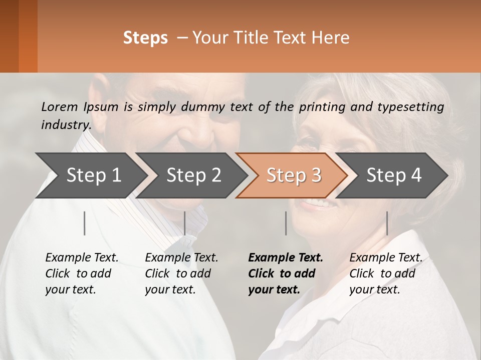 Greyhaired Male Couple PowerPoint Template