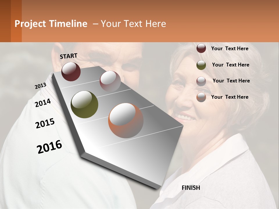 Greyhaired Male Couple PowerPoint Template