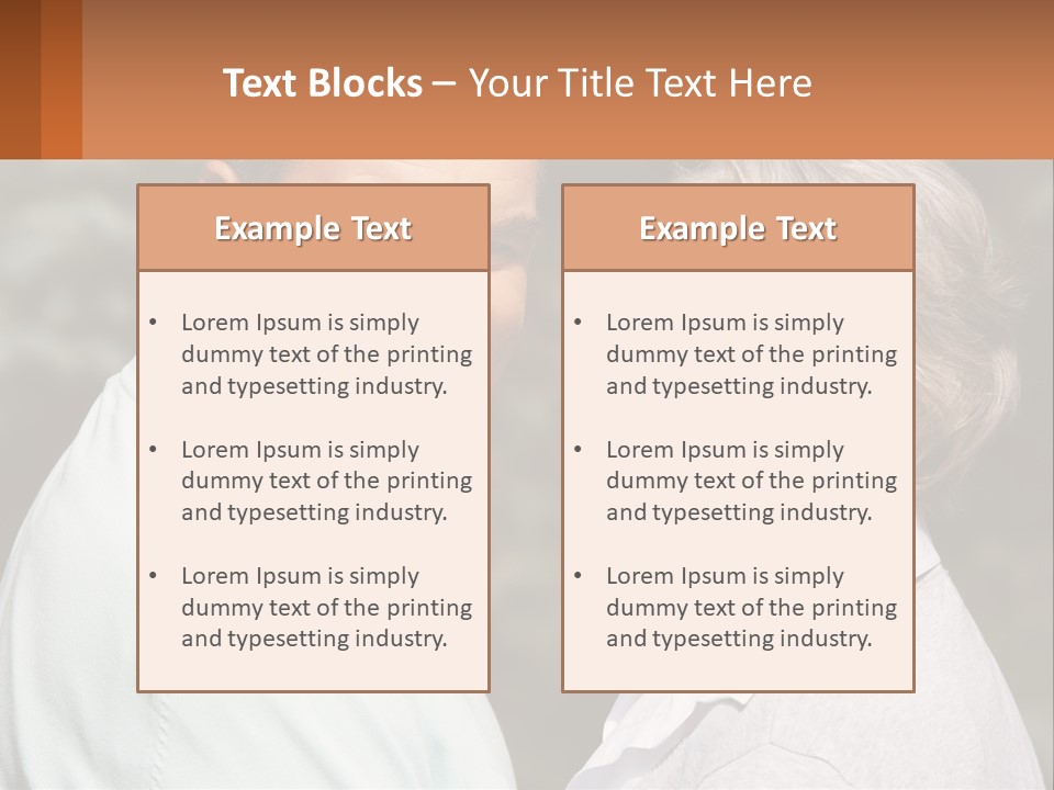 Greyhaired Male Couple PowerPoint Template