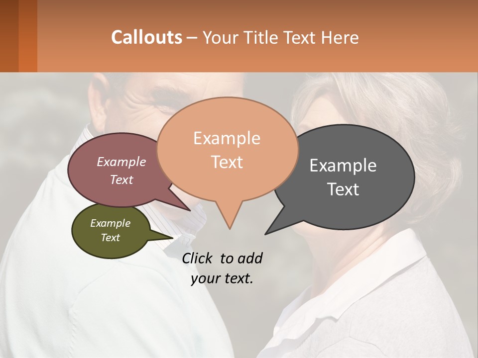 Greyhaired Male Couple PowerPoint Template