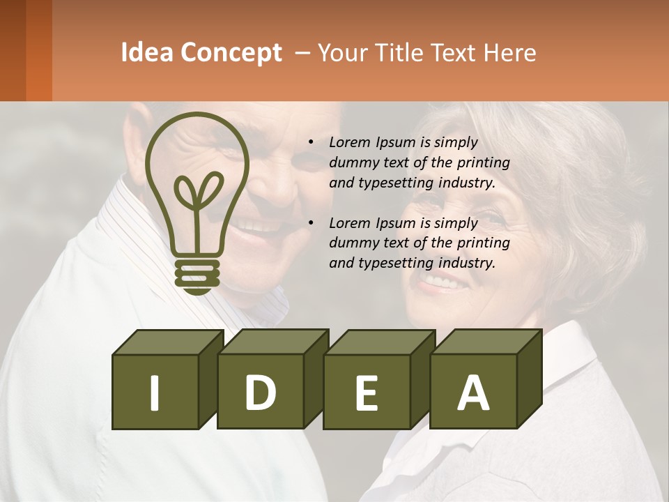 Greyhaired Male Couple PowerPoint Template