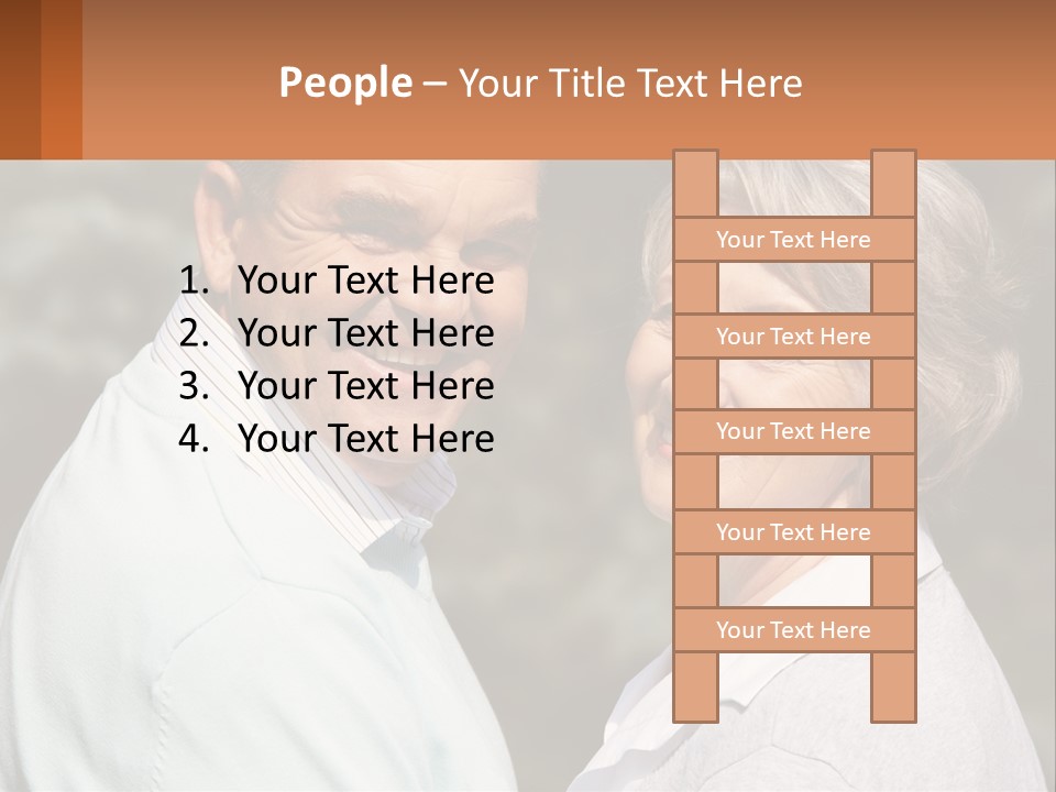 Greyhaired Male Couple PowerPoint Template