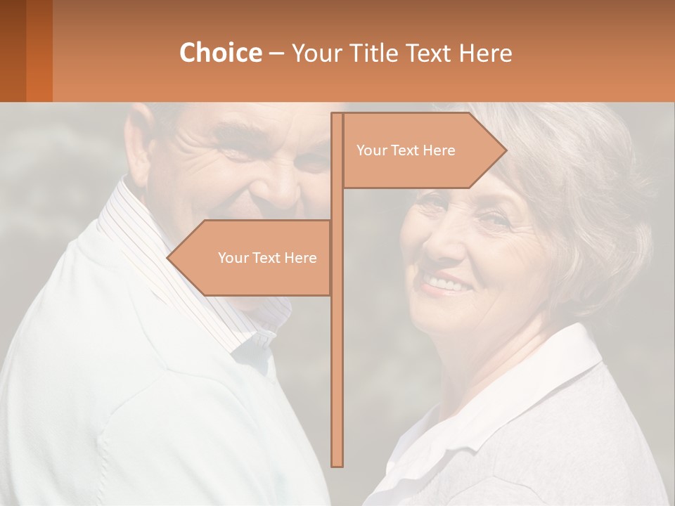 Greyhaired Male Couple PowerPoint Template
