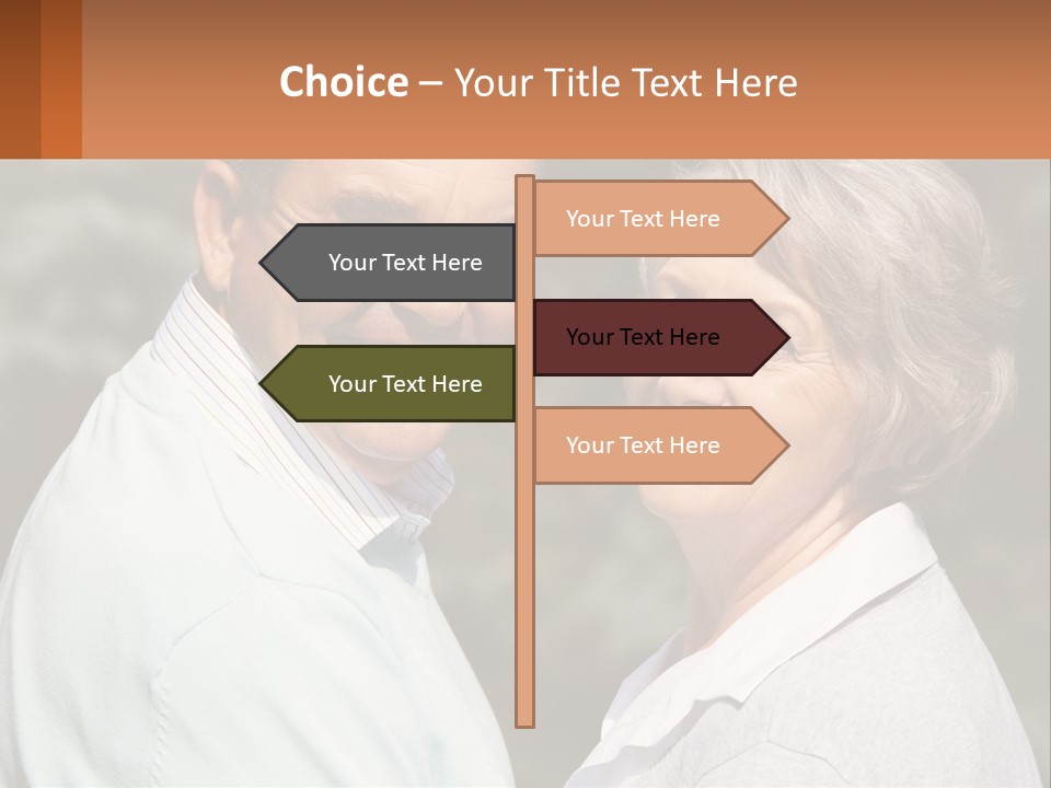 Greyhaired Male Couple PowerPoint Template