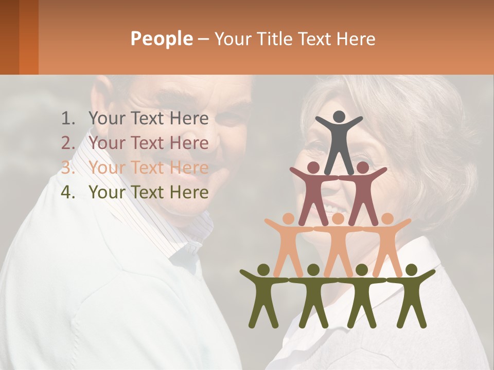 Greyhaired Male Couple PowerPoint Template