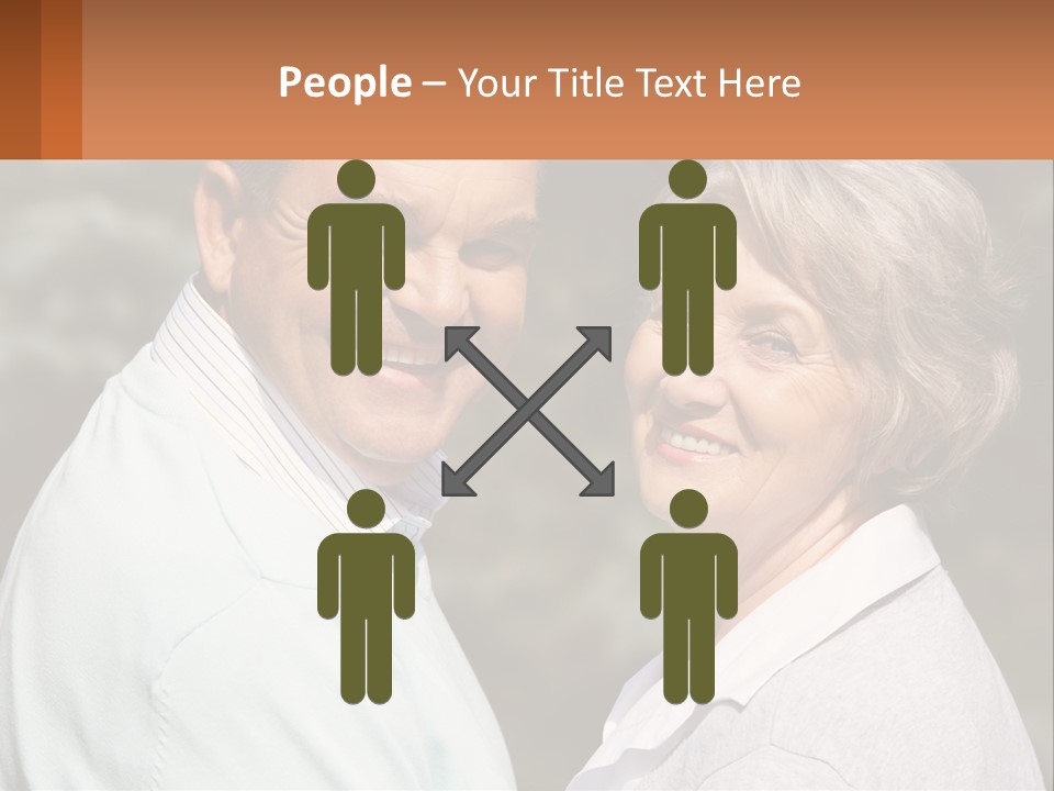 Greyhaired Male Couple PowerPoint Template