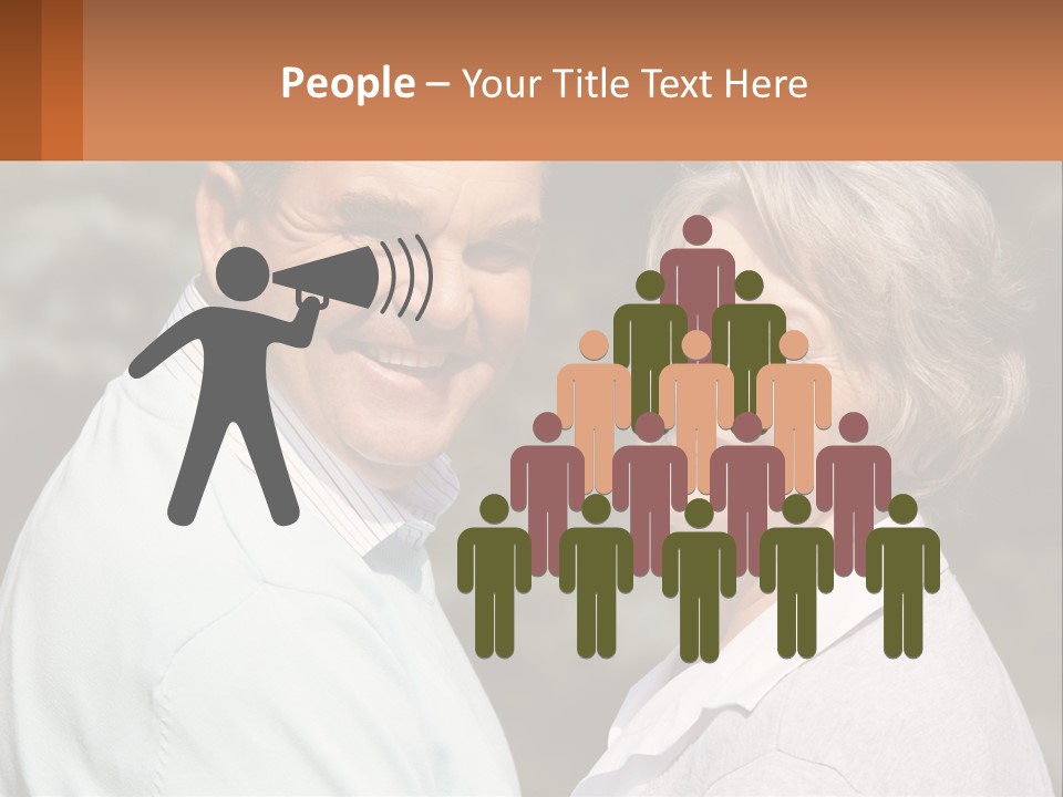 Greyhaired Male Couple PowerPoint Template