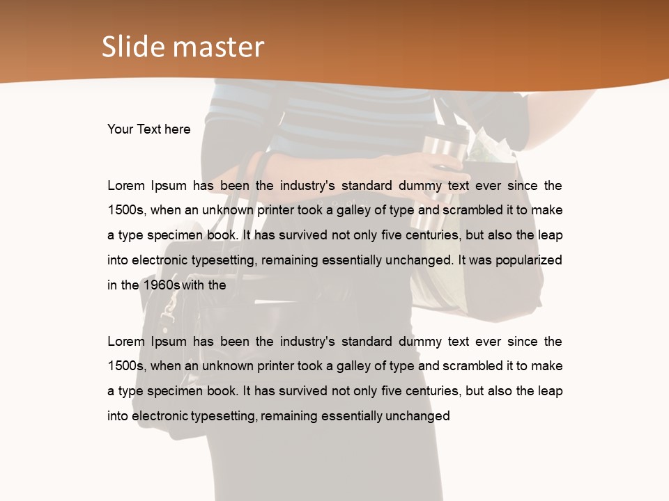 Black Background Caucasian PowerPoint Template