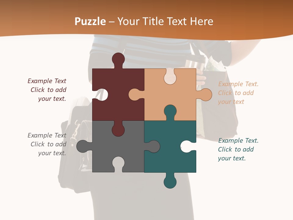 Black Background Caucasian PowerPoint Template