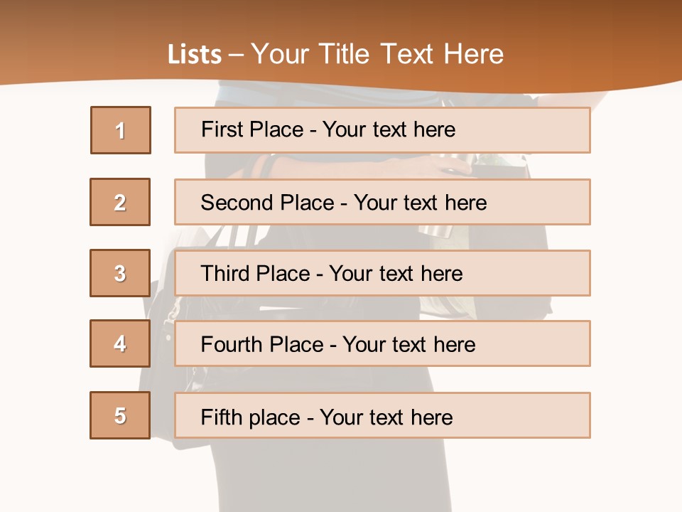 Black Background Caucasian PowerPoint Template