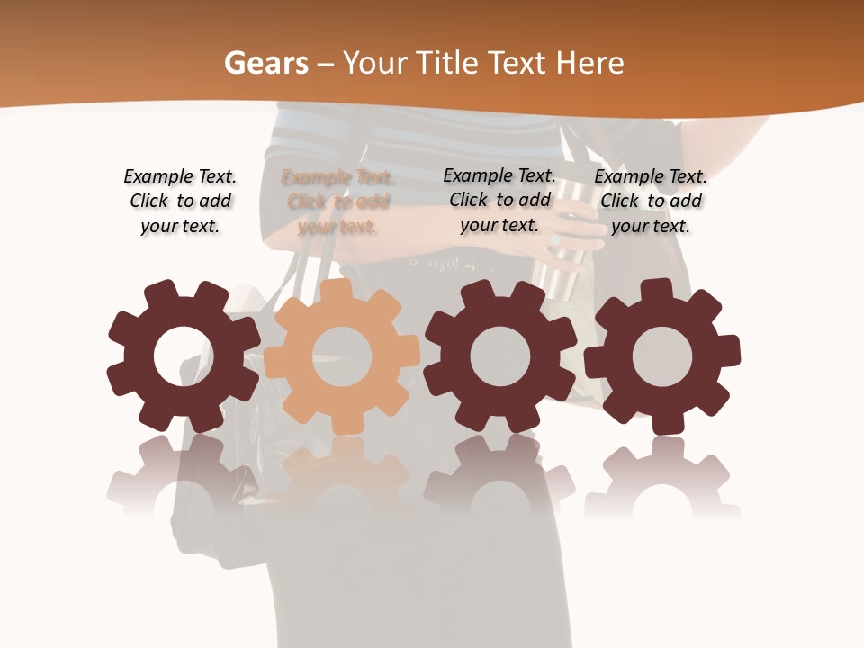 Black Background Caucasian PowerPoint Template