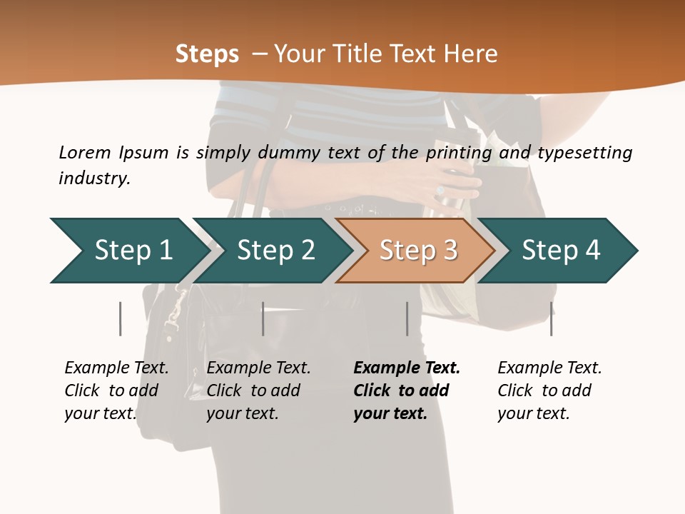 Black Background Caucasian PowerPoint Template