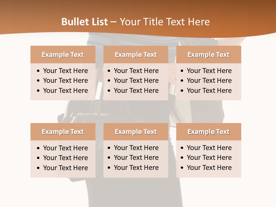 Black Background Caucasian PowerPoint Template