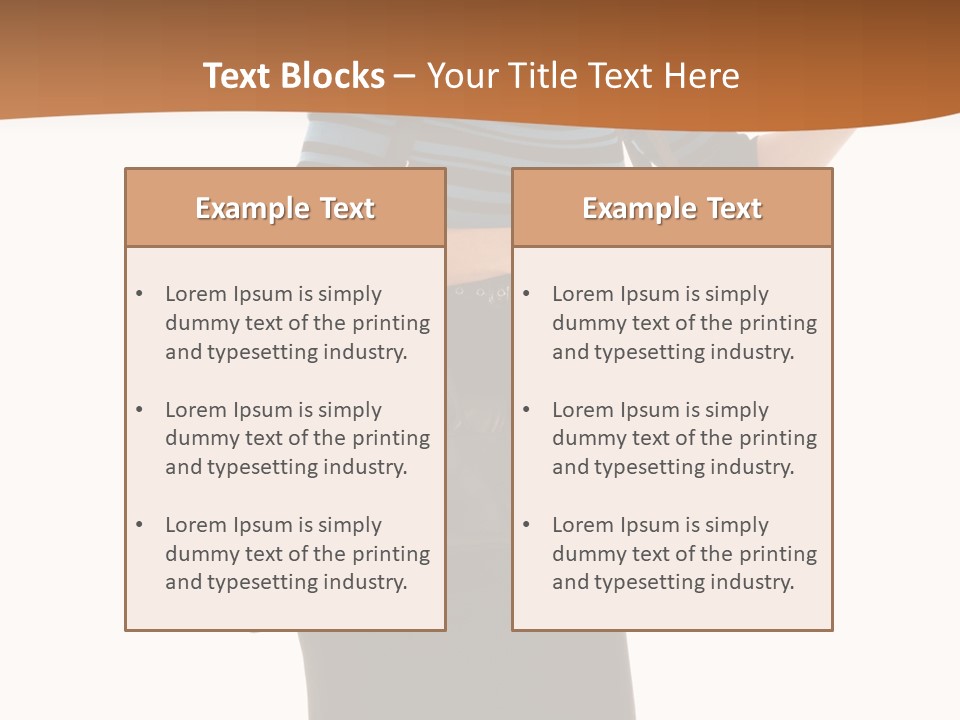 Black Background Caucasian PowerPoint Template