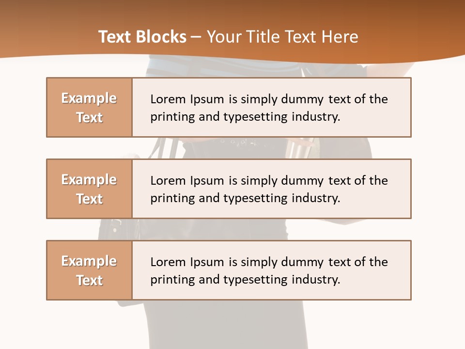 Black Background Caucasian PowerPoint Template
