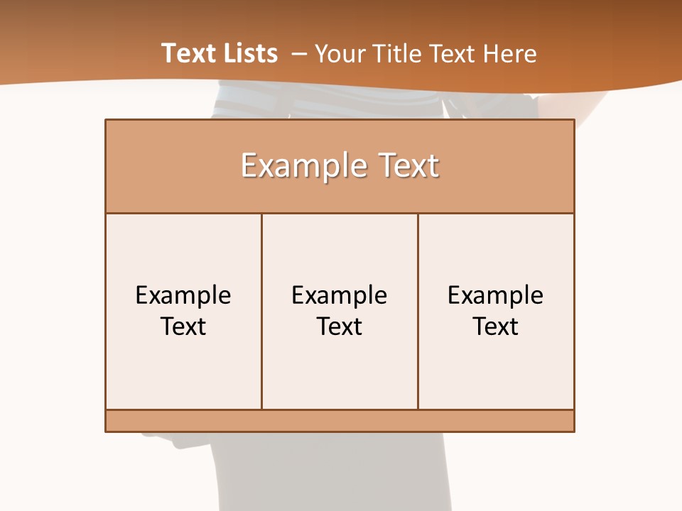 Black Background Caucasian PowerPoint Template