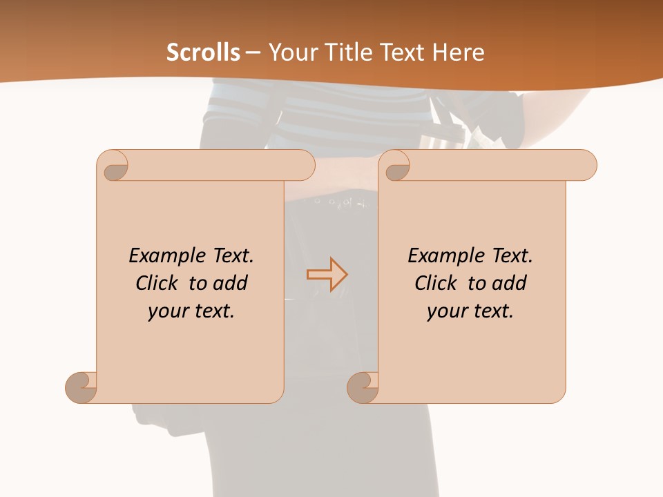 Black Background Caucasian PowerPoint Template