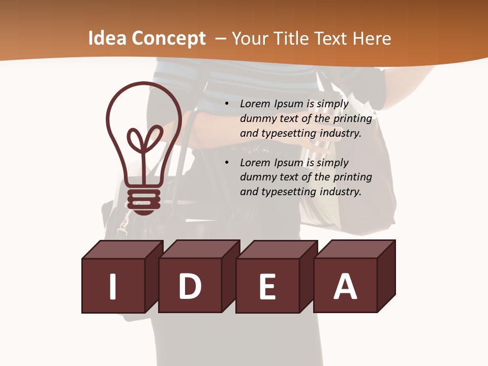 Black Background Caucasian PowerPoint Template