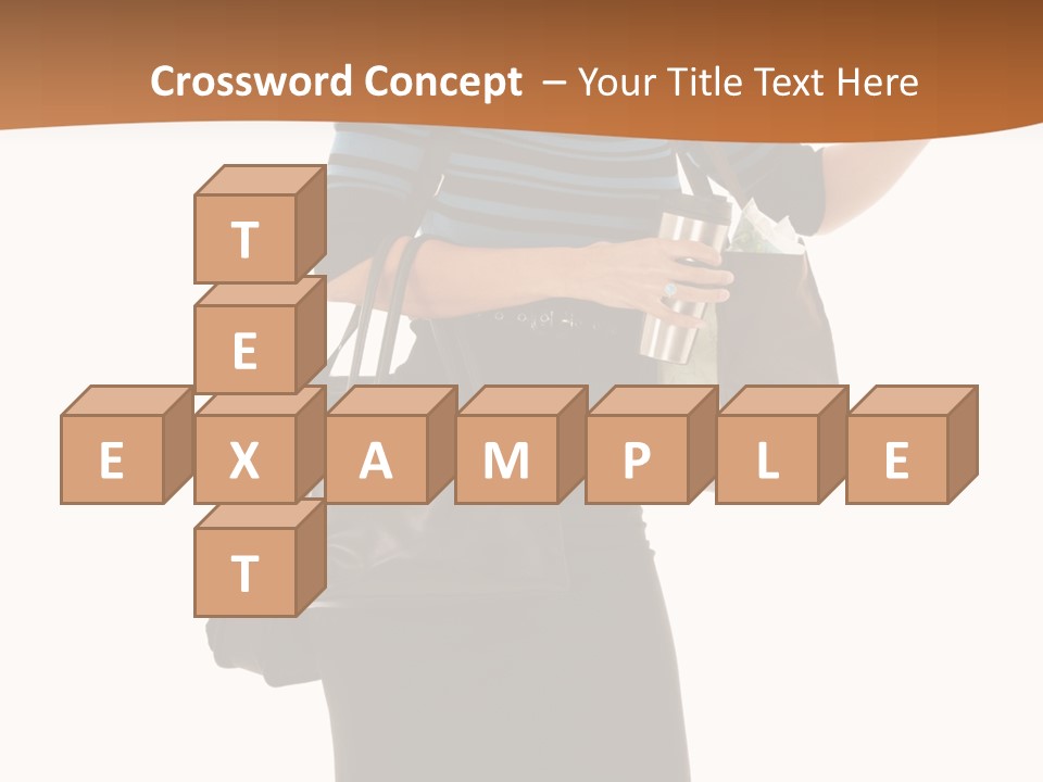 Black Background Caucasian PowerPoint Template