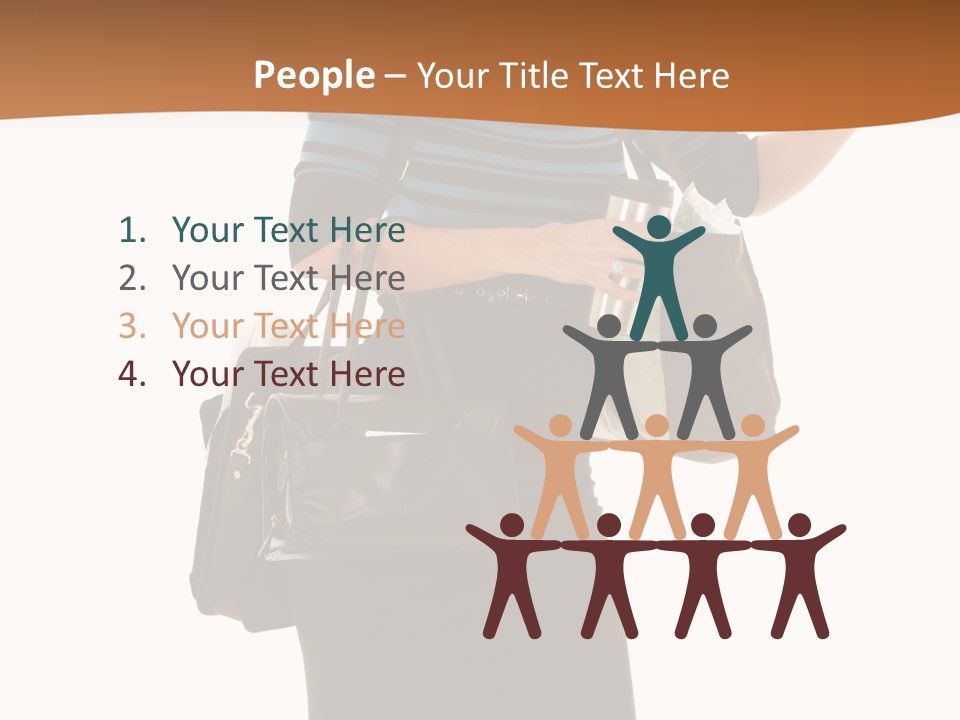 Black Background Caucasian PowerPoint Template