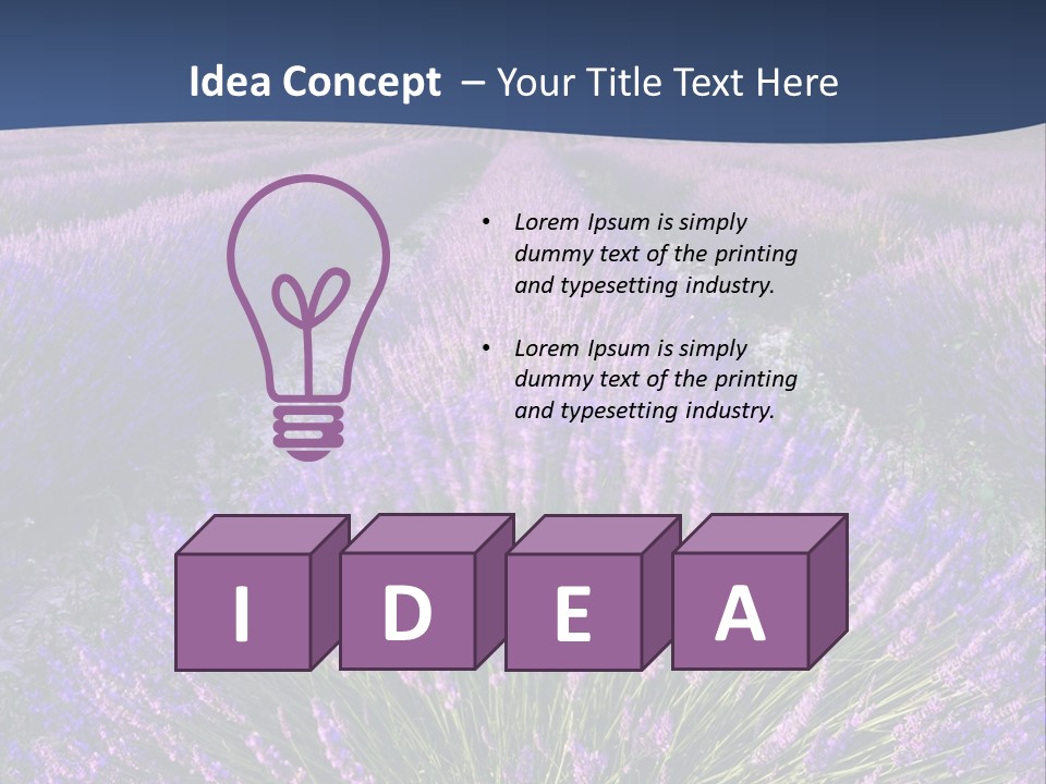 Blooming Lavender Scenic PowerPoint Template