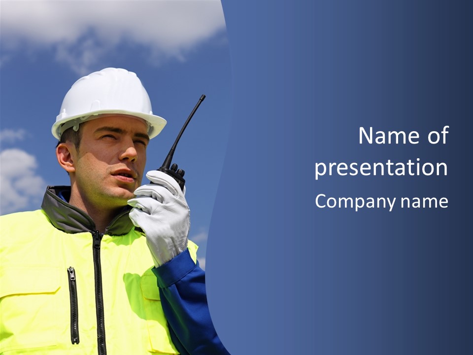 Walkietalkie Wear Site PowerPoint Template