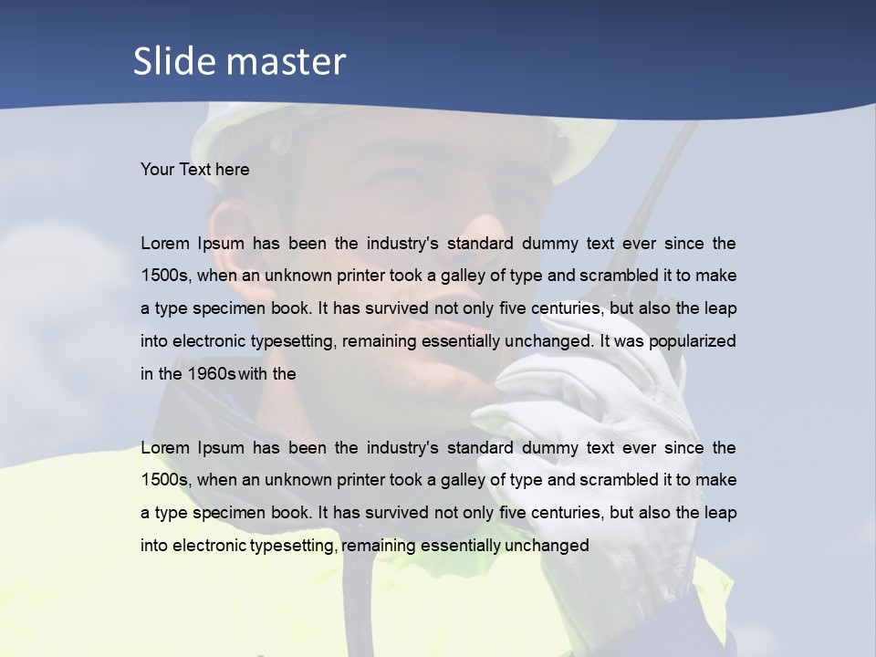 Walkietalkie Wear Site PowerPoint Template