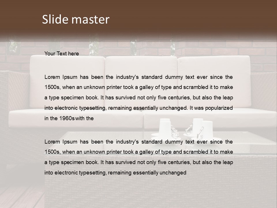 Hardwood Yard Pillow PowerPoint Template