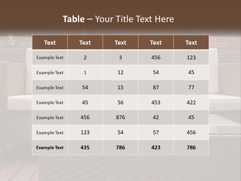 Hardwood Yard Pillow PowerPoint Template