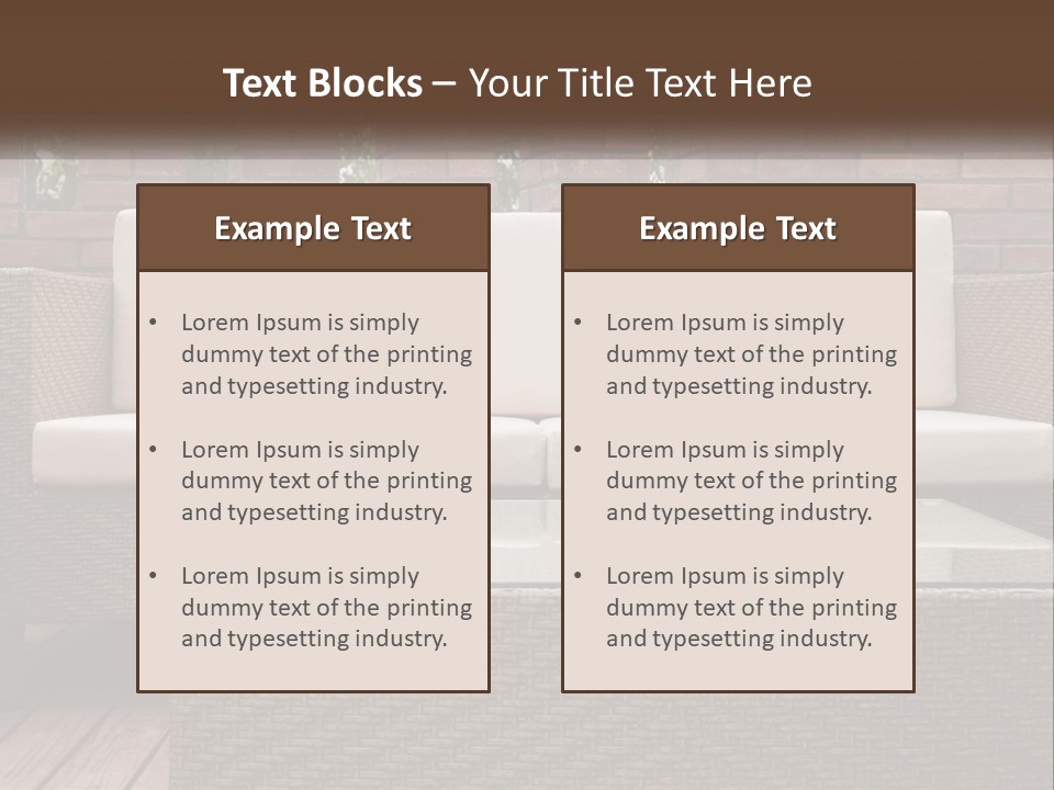 Hardwood Yard Pillow PowerPoint Template