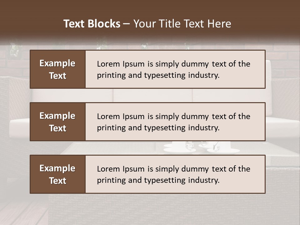 Hardwood Yard Pillow PowerPoint Template