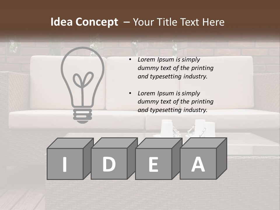 Hardwood Yard Pillow PowerPoint Template