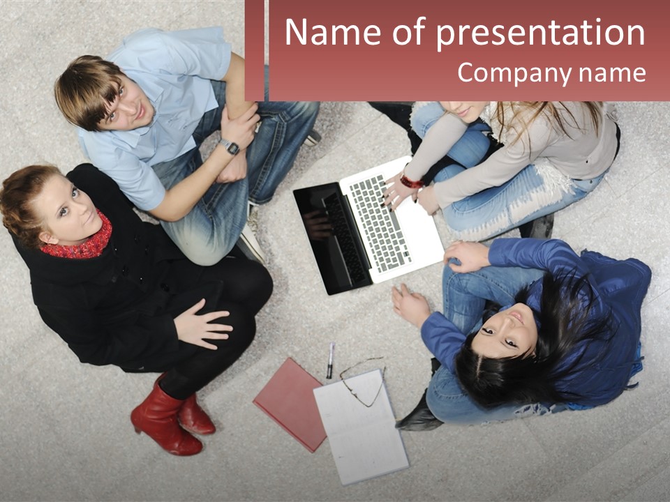 Businesspeople Youth Interaction PowerPoint Template
