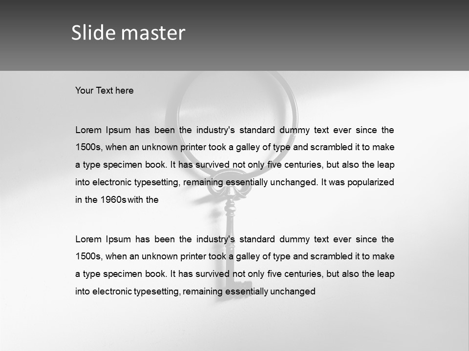 Old Key Nail PowerPoint Template