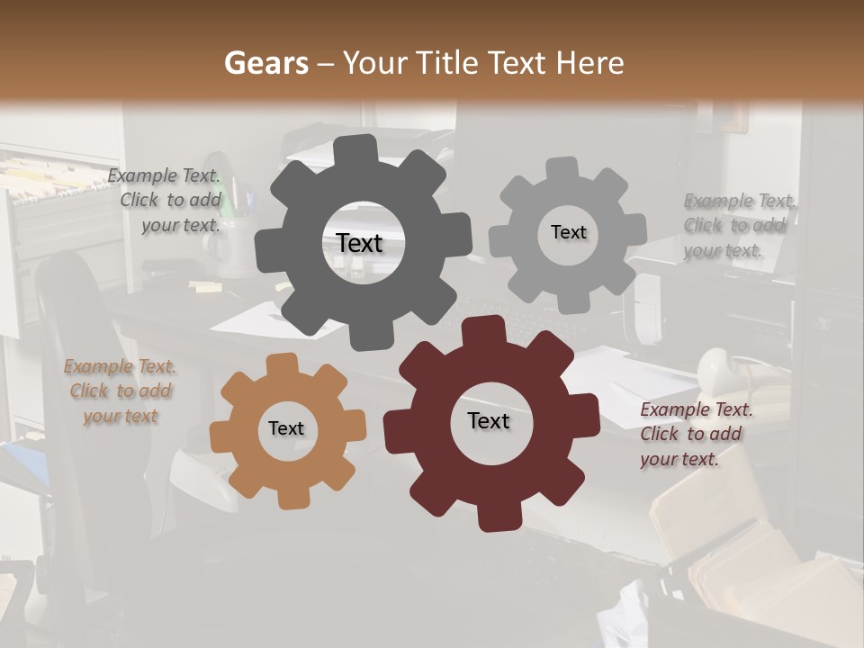 Computer Room Folders PowerPoint Template