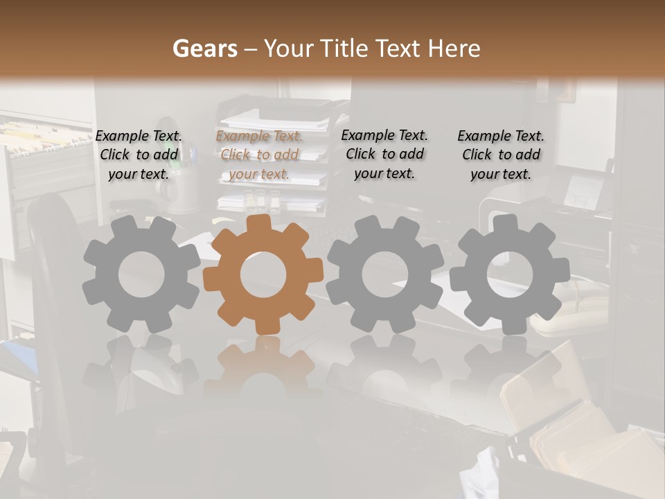 Computer Room Folders PowerPoint Template