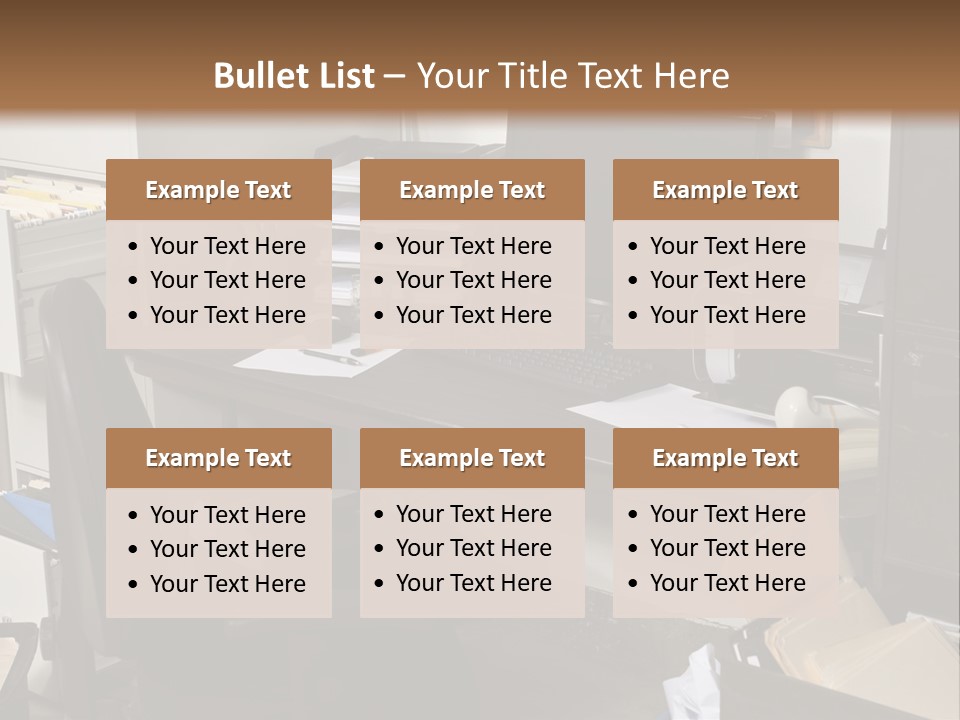 Computer Room Folders PowerPoint Template