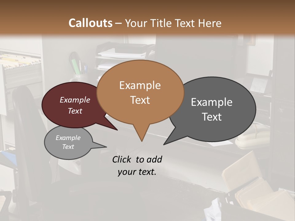 Computer Room Folders PowerPoint Template