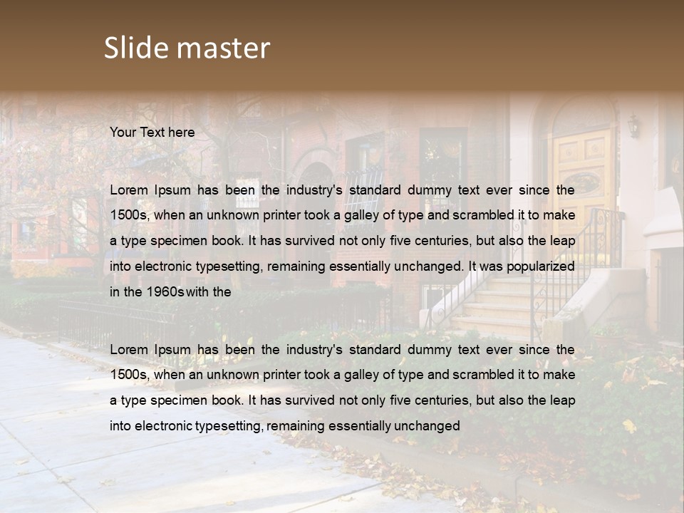 Classic Victorian Steps PowerPoint Template