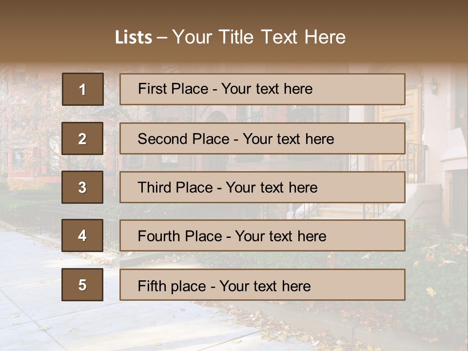 Classic Victorian Steps PowerPoint Template