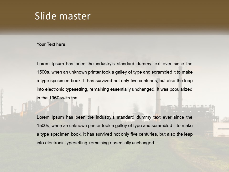 Danger Silhouette Industry PowerPoint Template