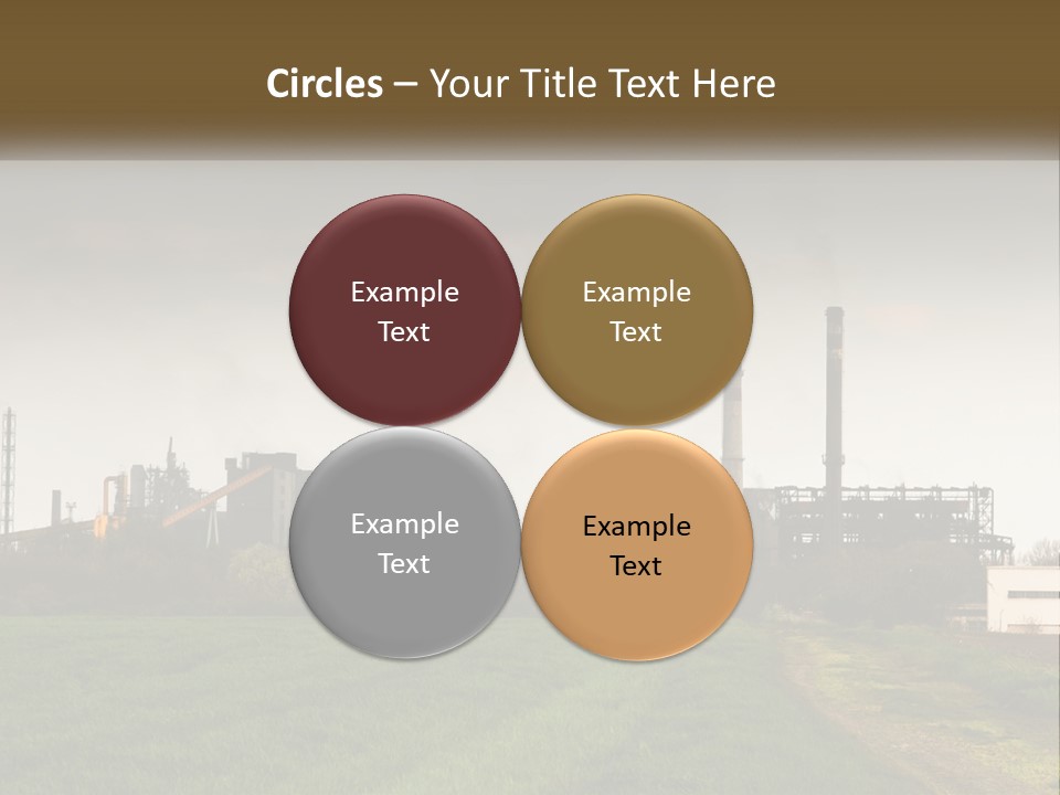 Danger Silhouette Industry PowerPoint Template
