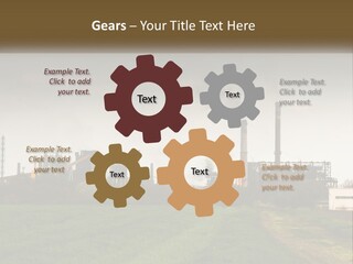 Danger Silhouette Industry PowerPoint Template