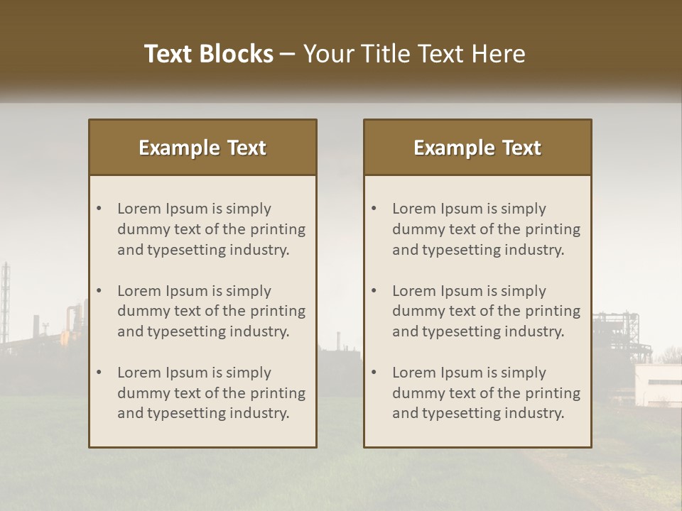 Danger Silhouette Industry PowerPoint Template