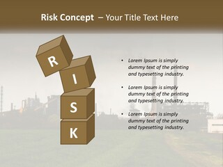 Danger Silhouette Industry PowerPoint Template